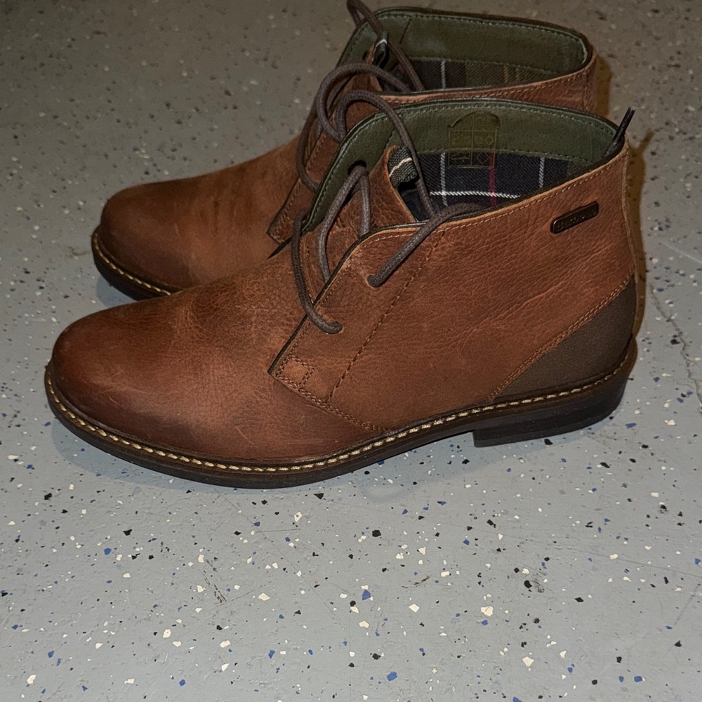 Barbour Men's Redhead Brown Leather Chukka Boots Timber